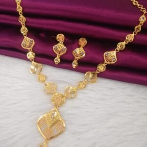 Designer Gold Plated Party Wear Necklace Set