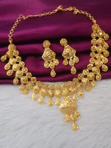 Traditional South Indian Gold Plated Necklace Set
