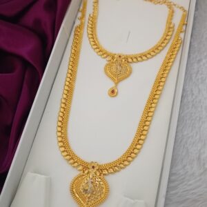 Royal Bridal Gold Plated Haram Combo Set