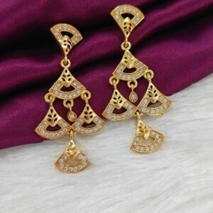 Fan style chandelier earrings