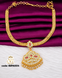 Premium Stone Impon Attigai Necklace