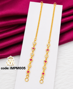 Gold Finish Impon Maatal with Ethnic Design