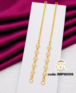 Traditional Impon stone Maatal Ear Chain