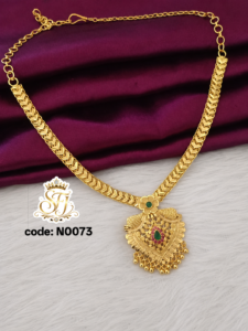 Gold look attigai necklace