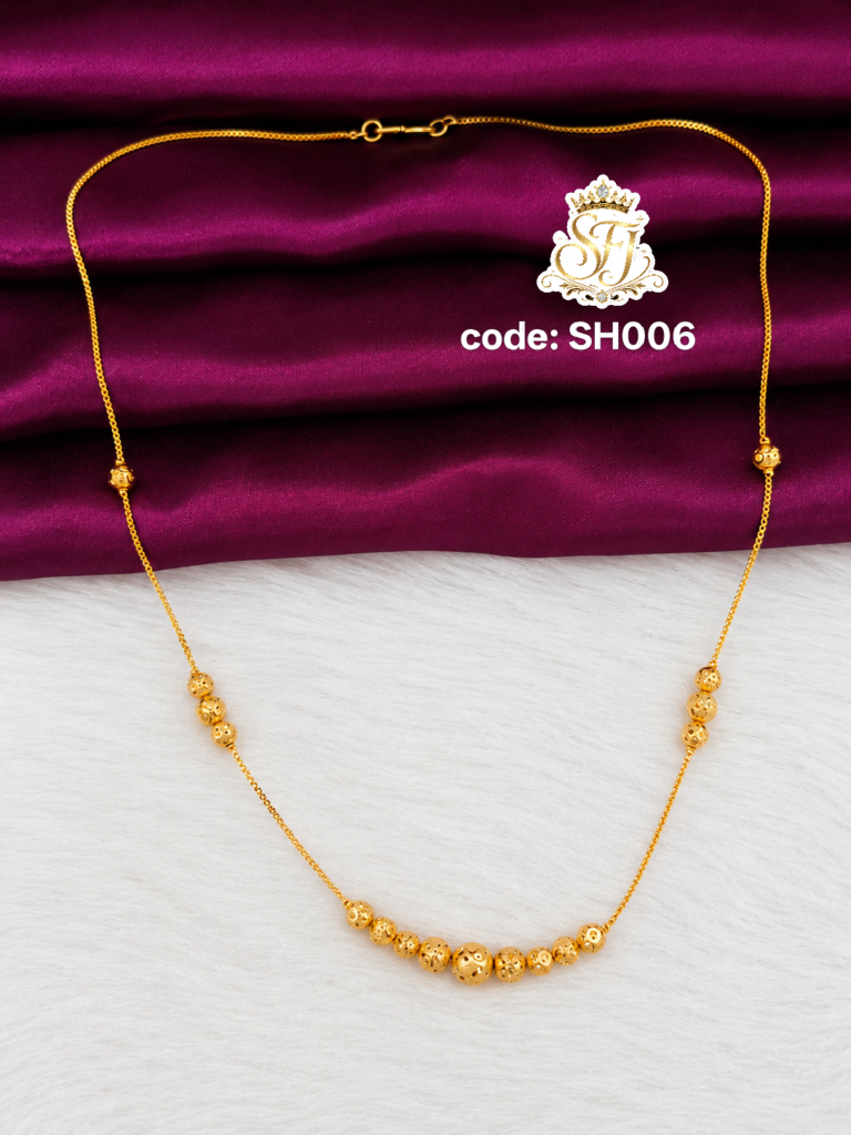 Minimal gold bead chain
