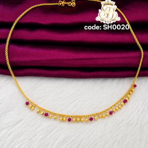 Pink beads minimal necklace