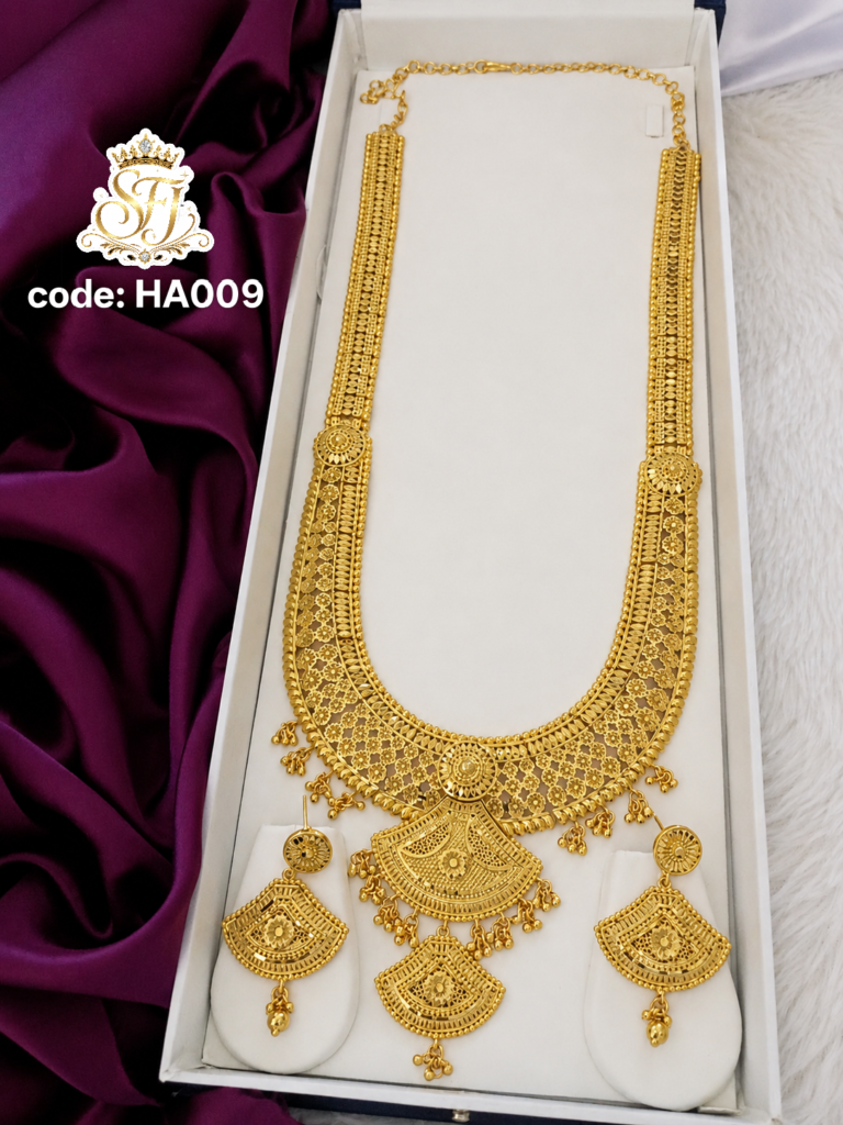 One gram gold plated long bridal haram
