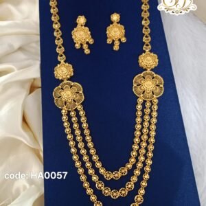 Layered gold look bridal baram