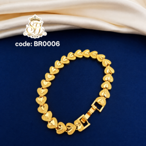 Modern heart link bracelet
