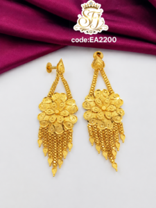 gold shine earrings