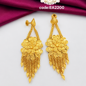 gold shine earrings