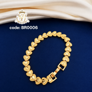 Modern heart link bracelet