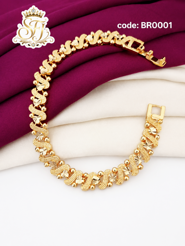 Floral wave pattern bracelet