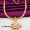 Traditional Gold Covering AD Stone Pendant Necklace Set for Women