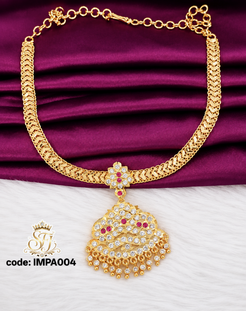 Premium Stone Impon Attigai Necklace