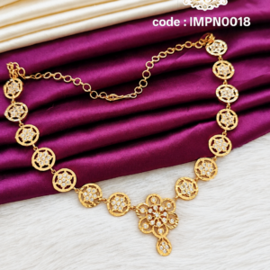 stone floral necklace