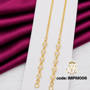 Traditional Impon stone Maatal Ear Chain