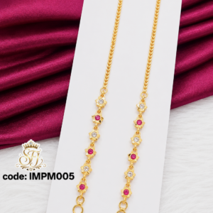 Gold Finish Impon Maatal with Ethnic Design