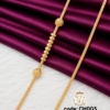 Impon premium gold polish designer pendant chain with textured gold bead and elegant center design for women.