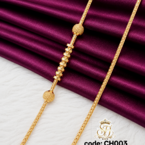 Designer Gold Finish Mugappu Chain