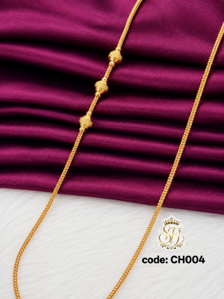 Classic Gold Finish Mugappu Chain