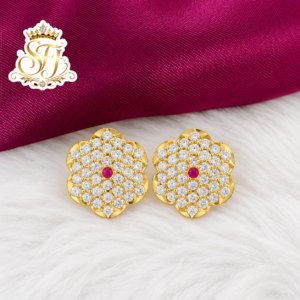 white stone Earring