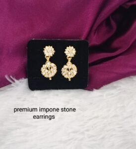 stylish white stone Earrings