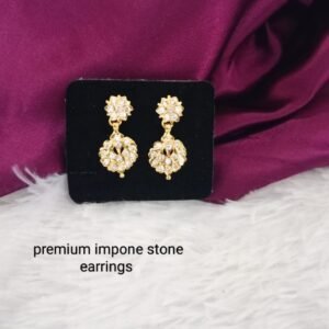stylish white stone Earrings