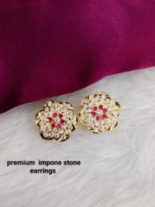 Elegant white stone Impone earring