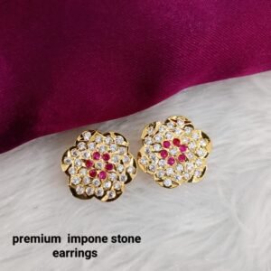 Elegant white stone Impone earring