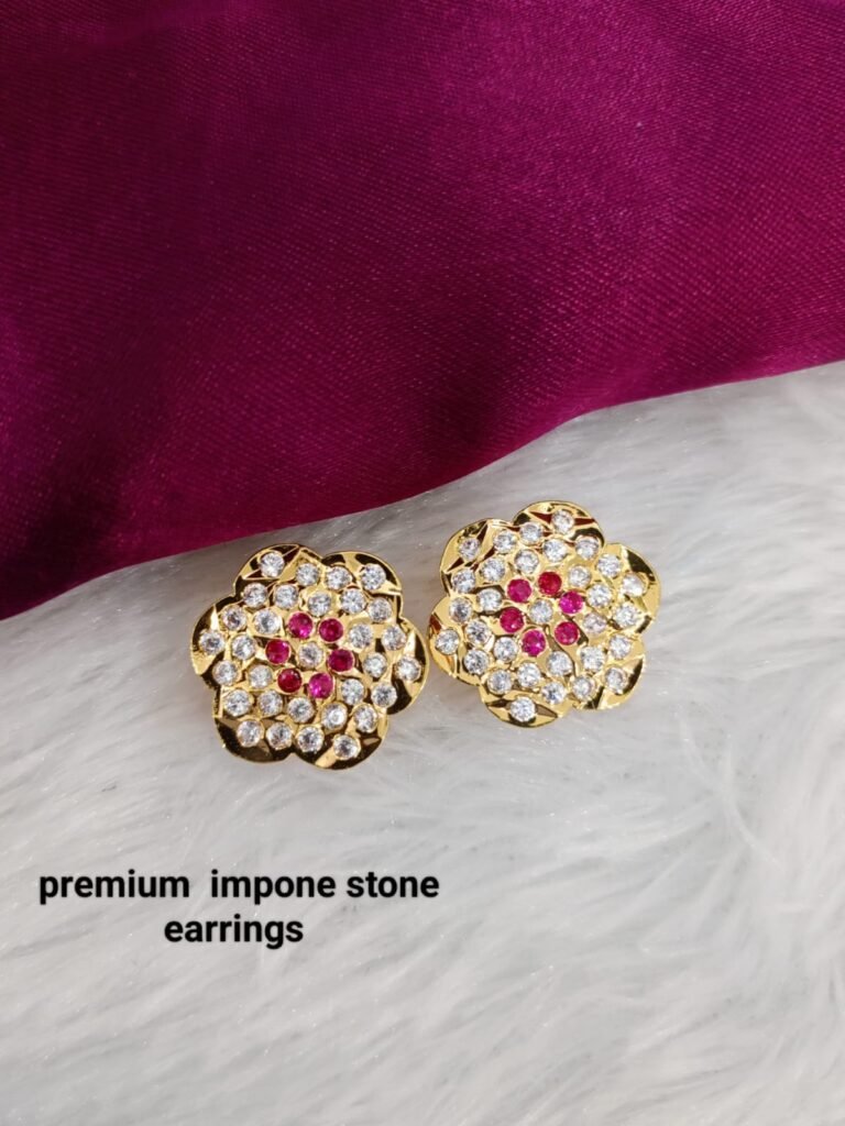 Elegant white stone Impone earring
