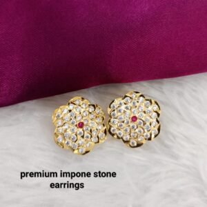 white stone Earring