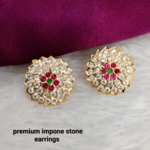 floral ruby white Impone Earrings