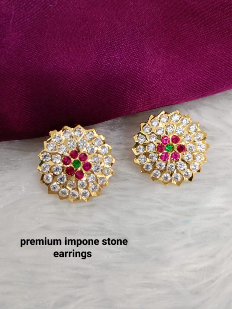 floral ruby white Impone Earrings