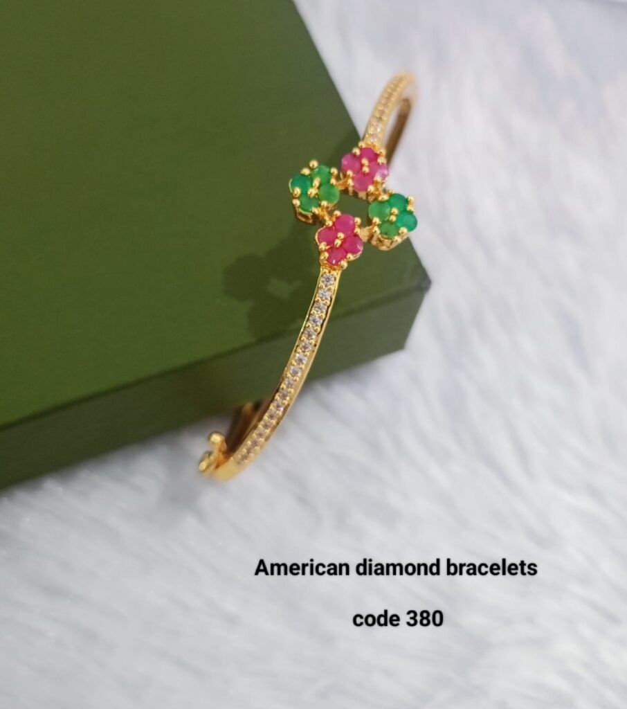colorful floral stone bracelet