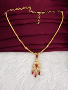 sparkling white stone necklace