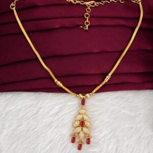 sparkling white stone necklace