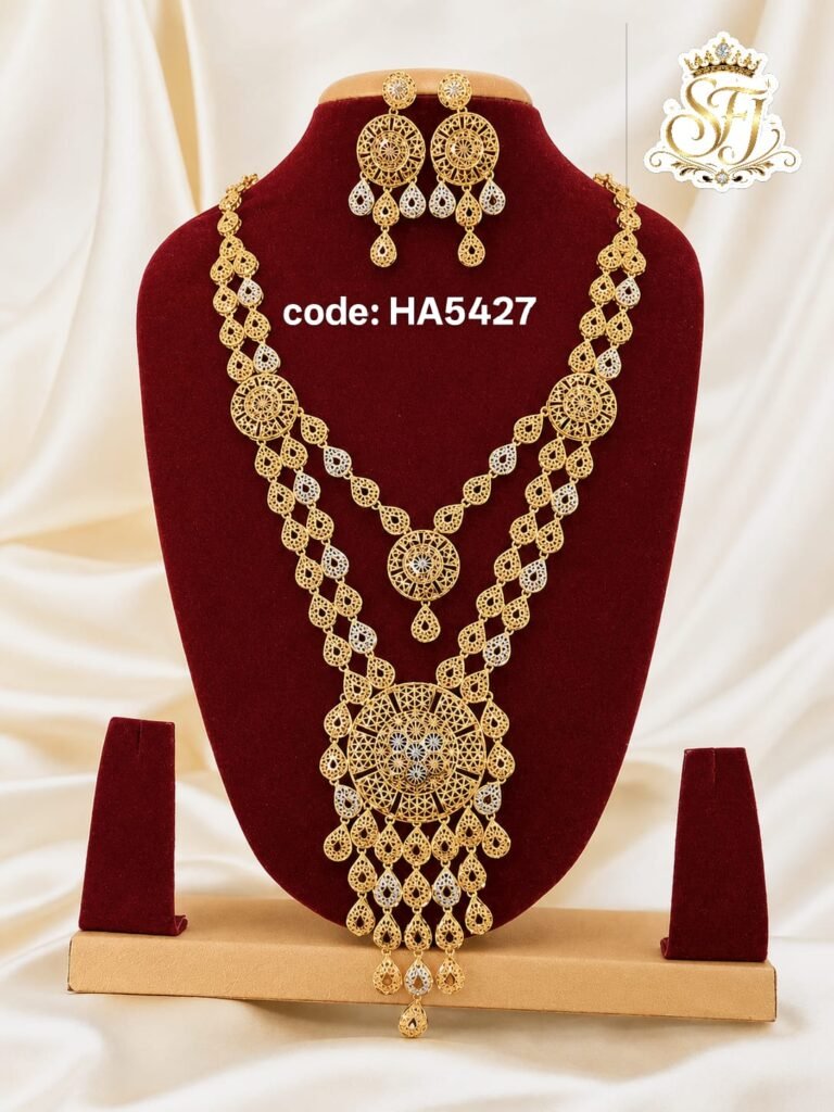 Grand Bridal Long Haram Necklace Set