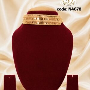 Elegant Gold Covering Choker Necklace