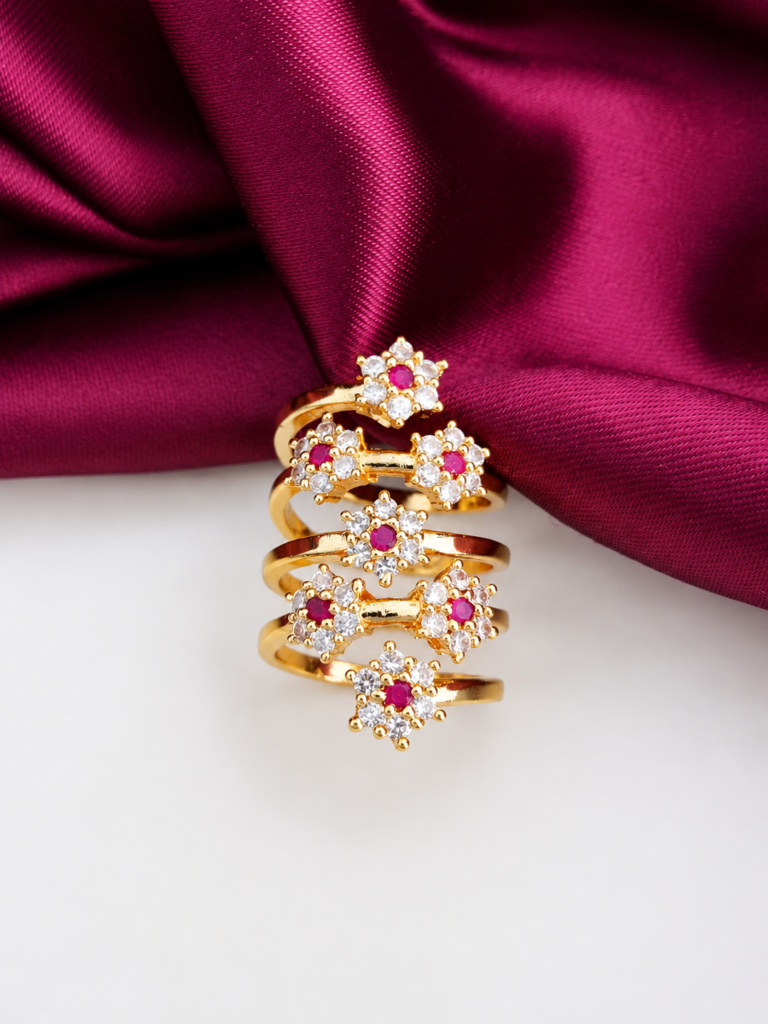 Designer Adjustable Gold Plated Ring