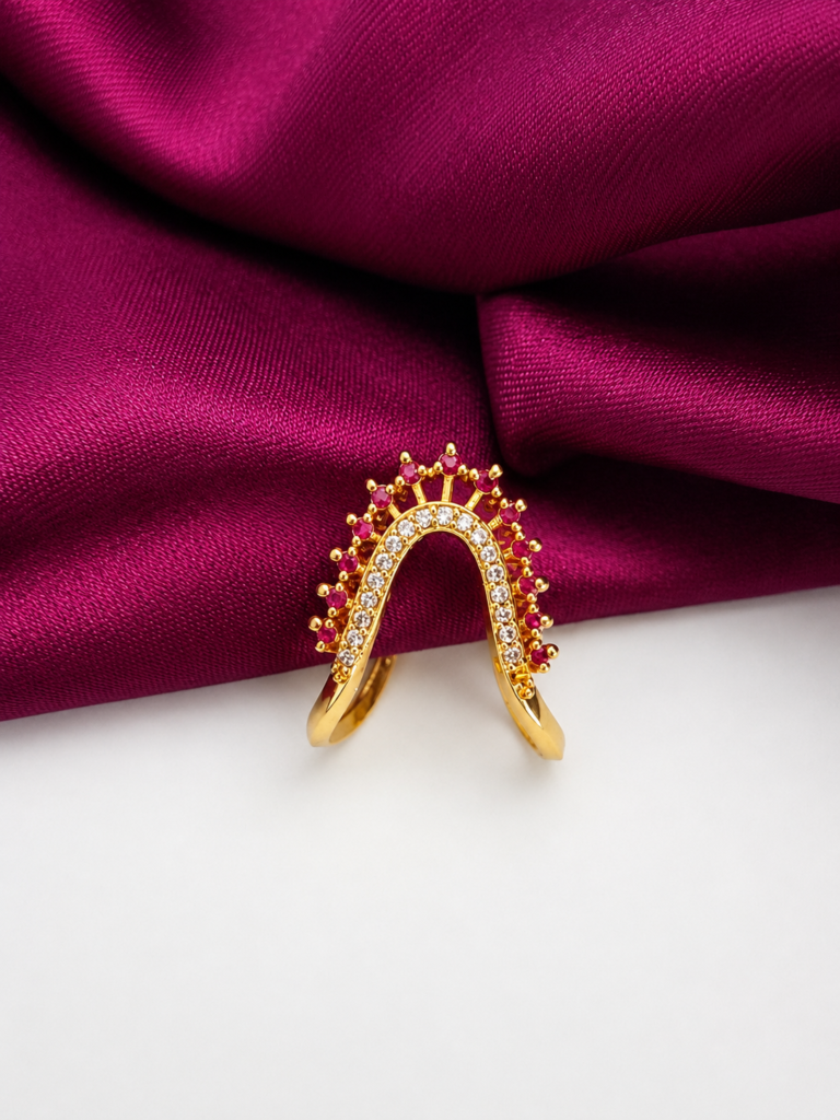Classic Adjustable Vanki Gold Plated Ring
