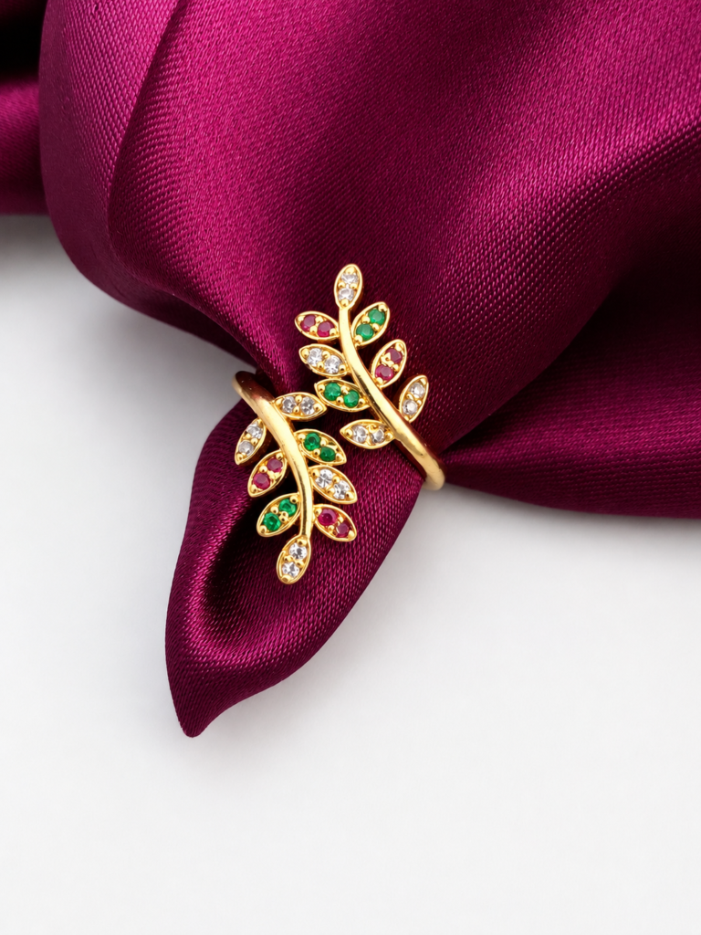 Traditional Gold Plated Stone Ring