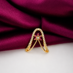 Designer Stone Vanki Gold Plated Ring