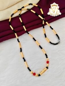 Royal Black Bead Designer Chain