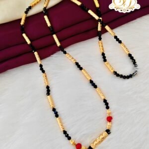 Royal Black Bead Designer Chain