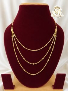 gold shine triple layer Ball chain