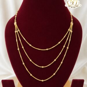 gold shine triple layer Ball chain
