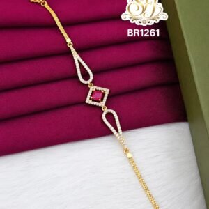 Diamond style pink stone Bracelete