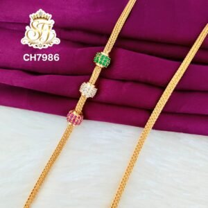 Multi stone Mugappu Chain