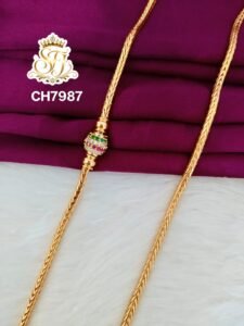 Multi Color ball Mugappu Chain